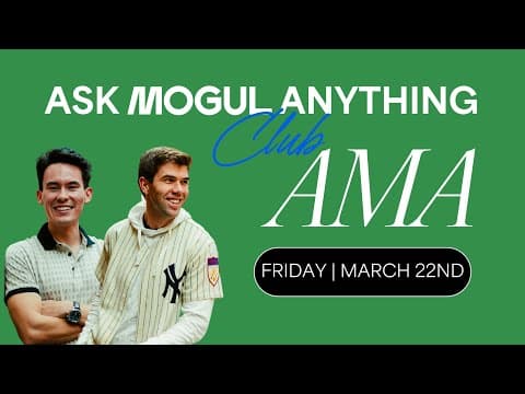 Goldman Sachs to Fractional Real Estate Investing | Ask mogul Anything (AMA)